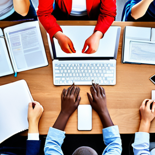 Home 11 **Online Learning Community:** A vibrant online forum or social media group with diverse people sharing knowledge, discussing digital marketing case studies, and exchanging ideas. Focus on a sense of collaboration and mutual support.