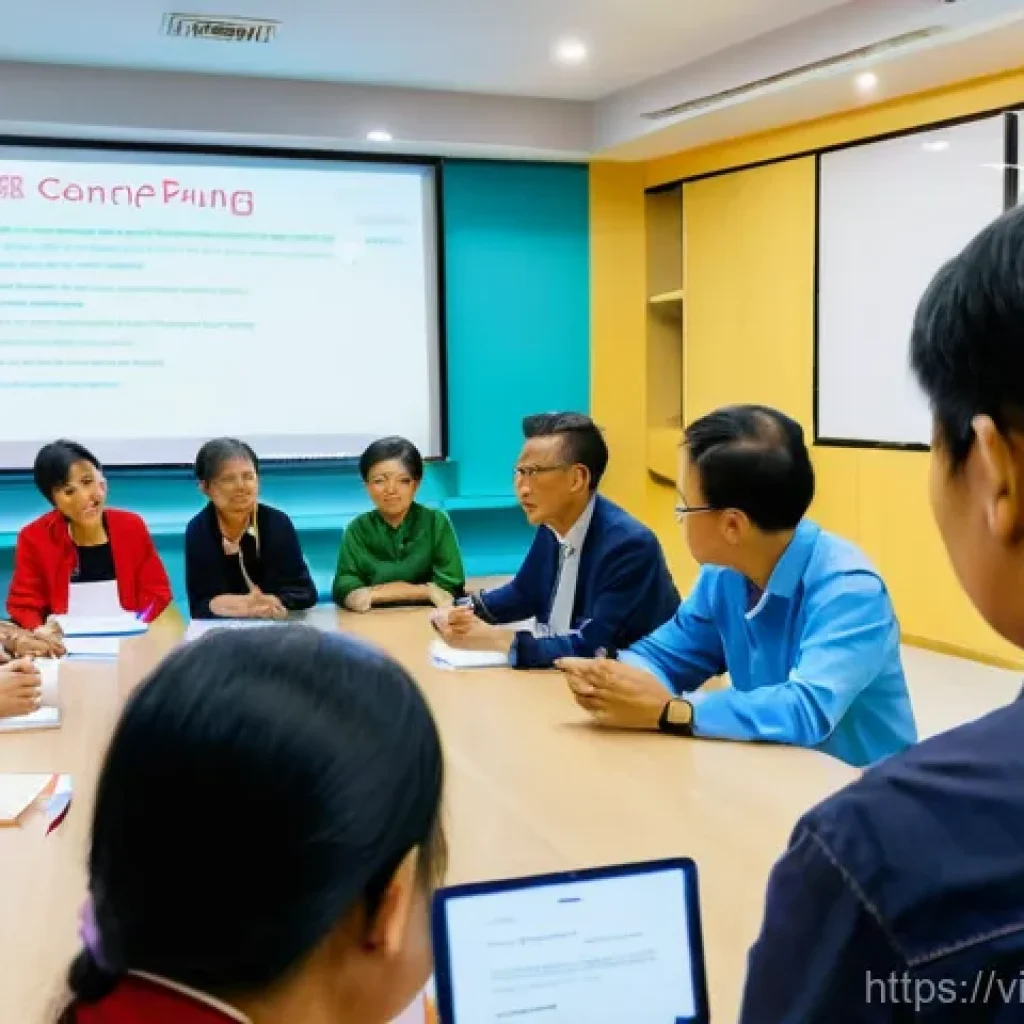 집단지성을 활용한 정책 제안 - A diverse group of Vietnamese citizens, including men, women, elderly individuals, and young adults,...