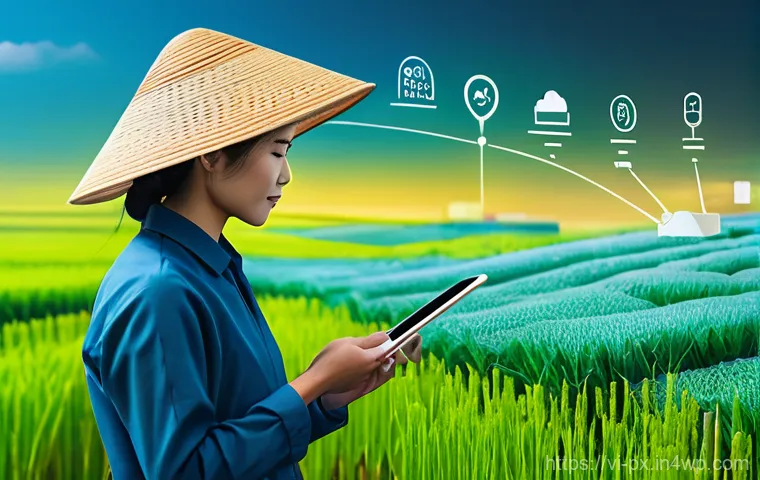 집단지성을 통한 지속 가능한 발전 - **A vibrant scene showcasing the power of collective intelligence in a Vietnamese rural community.**...