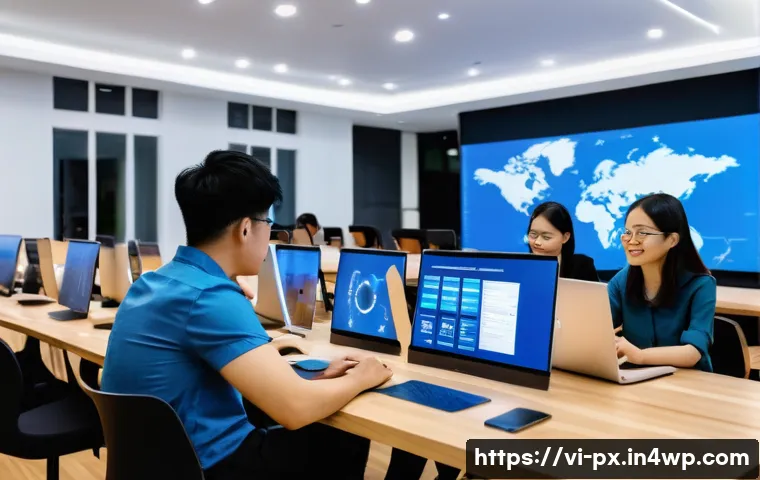 집단지성의 기술적 진화 - **Prompt:** A vibrant scene capturing the essence of collective intelligence and AI integration in V...