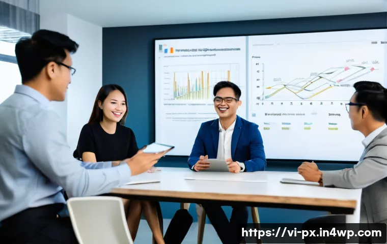 집단지성과 협력의 힘 - **Prompt:** A diverse group of young and middle-aged Vietnamese professionals (men and women), dress...