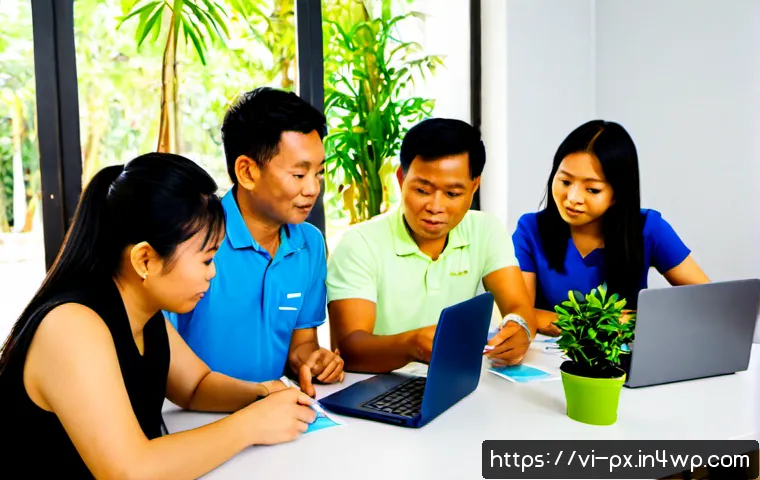 Home 17 집단지성의 온라인 플랫폼 분석 - Photorealistic Vietnamese community workshop in a bright modern coworking space in Ho Chi Minh City,...